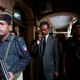 Waseem Akhtar leaves the Municipal Corporation Building in Karachi after casting his ballot (Reuters/Akhtar Soomro)